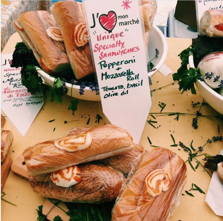 Specialty sandwiches at the market